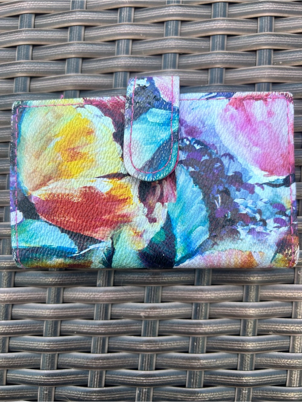 Floral watercolor Multi-Color Wallet - Women Accessories